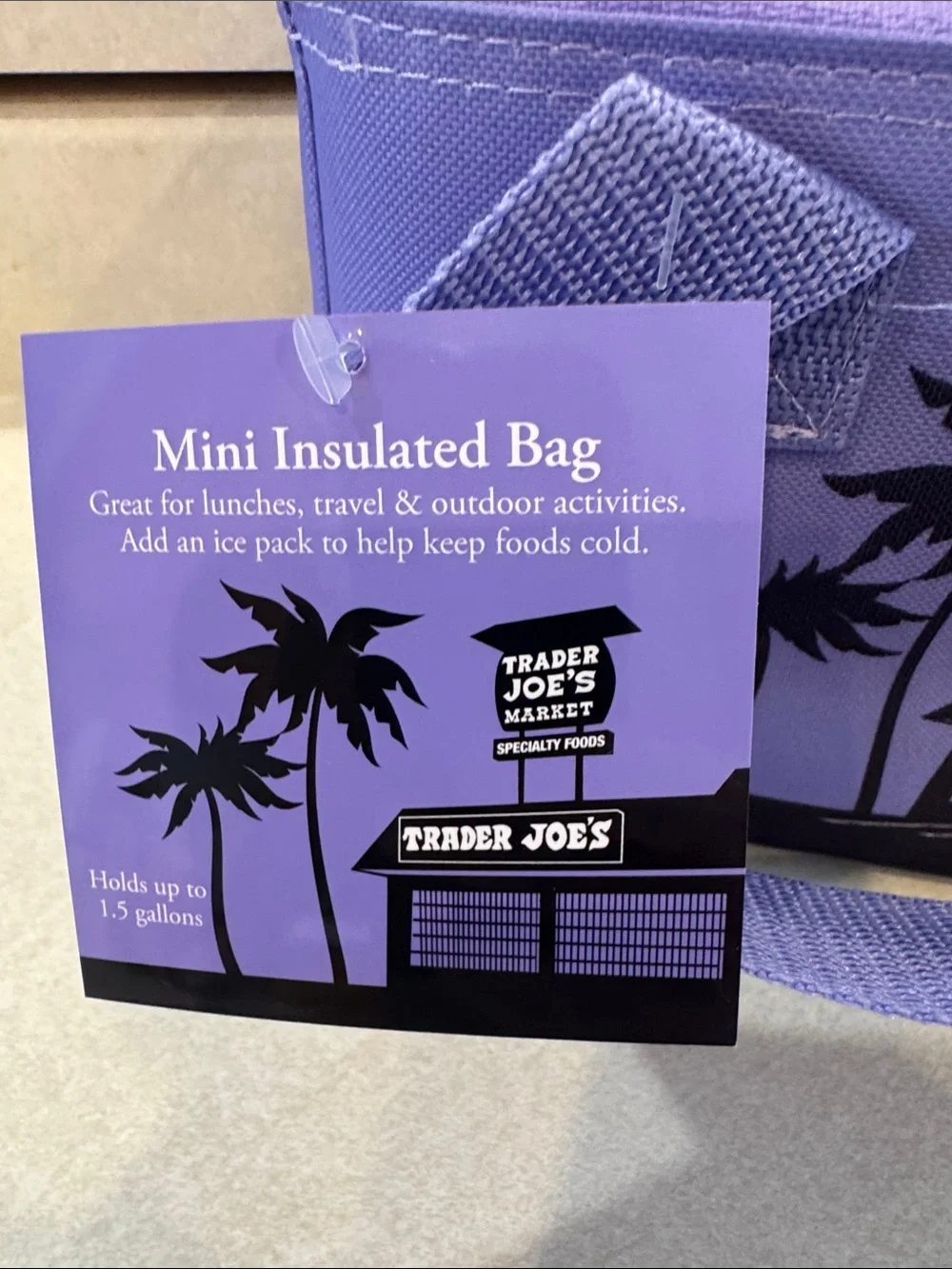 Trader Joe's Purple Insulated Lunch Cooler Bag